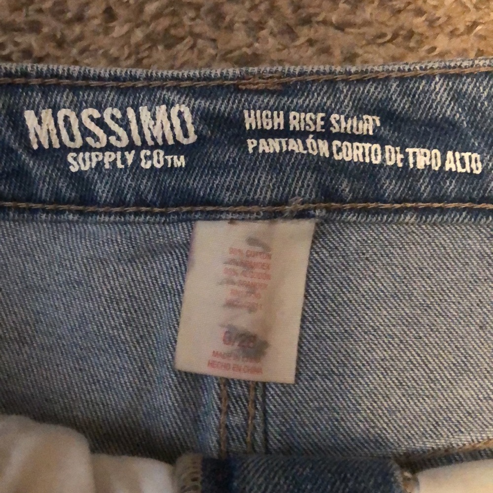 NWOT Mossimo Supply Co. Red, White & Blue Stars & Stripes High Rise Jean Shorts - Picture 3 of 4